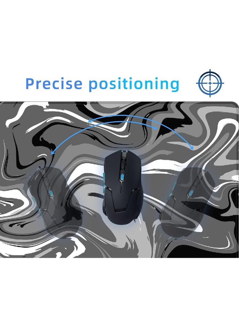 Extended Large Gaming Mouse Pad with Stitched Edges , XXL Non-Slip  Rubber Base Mousepad, Office Desk Mat Large Keyboard, Smooth Cloth Surface (800 * 300 * 3mm） - Image 3