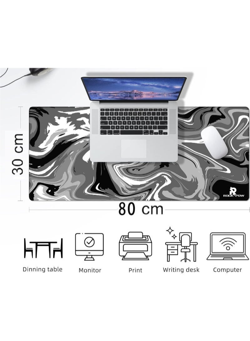 Extended Large Gaming Mouse Pad with Stitched Edges , XXL Non-Slip  Rubber Base Mousepad, Office Desk Mat Large Keyboard, Smooth Cloth Surface (800 * 300 * 3mm） - Image 5