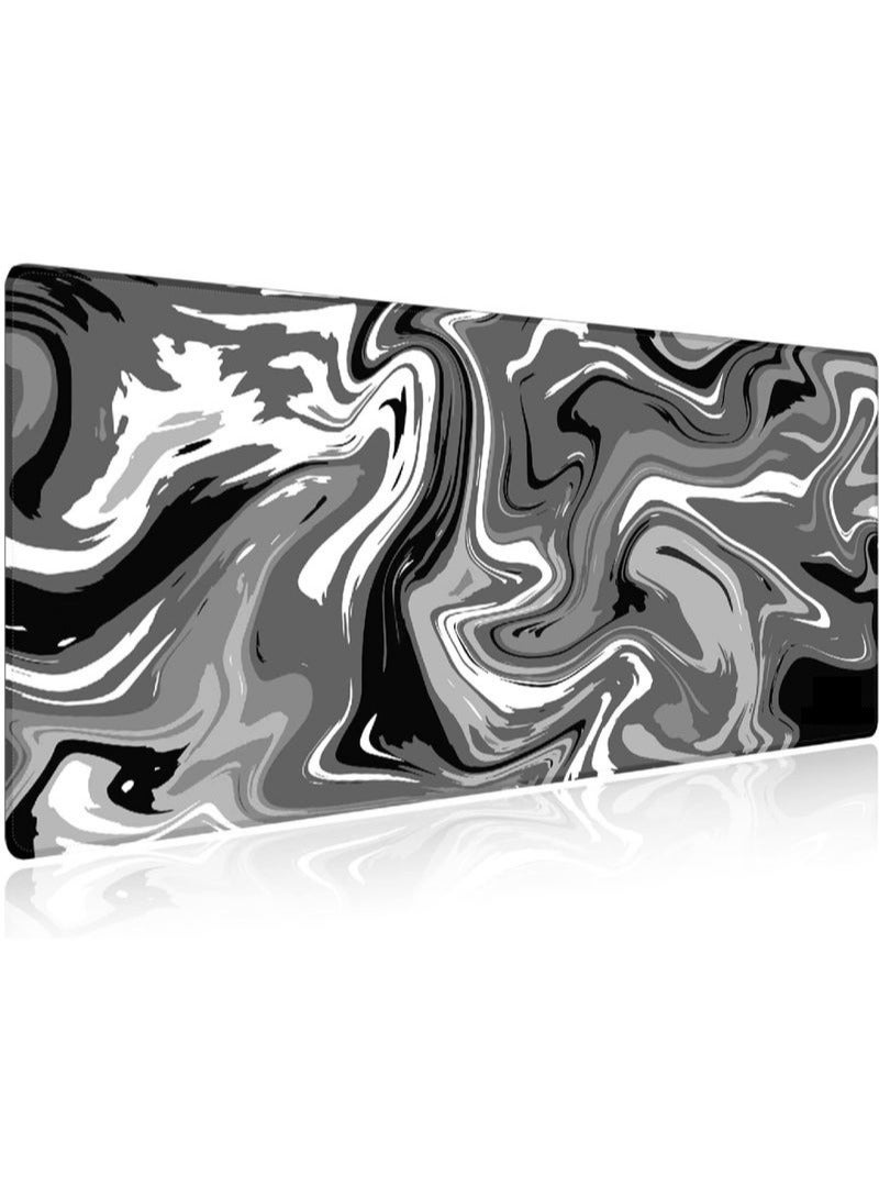 Extended Large Gaming Mouse Pad with Stitched Edges , XXL Non-Slip  Rubber Base Mousepad, Office Desk Mat Large Keyboard, Smooth Cloth Surface (800 * 300 * 3mm） - Image 1