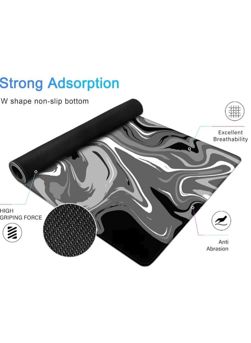 Extended Large Gaming Mouse Pad with Stitched Edges , XXL Non-Slip  Rubber Base Mousepad, Office Desk Mat Large Keyboard, Smooth Cloth Surface (800 * 300 * 3mm） - Image 2