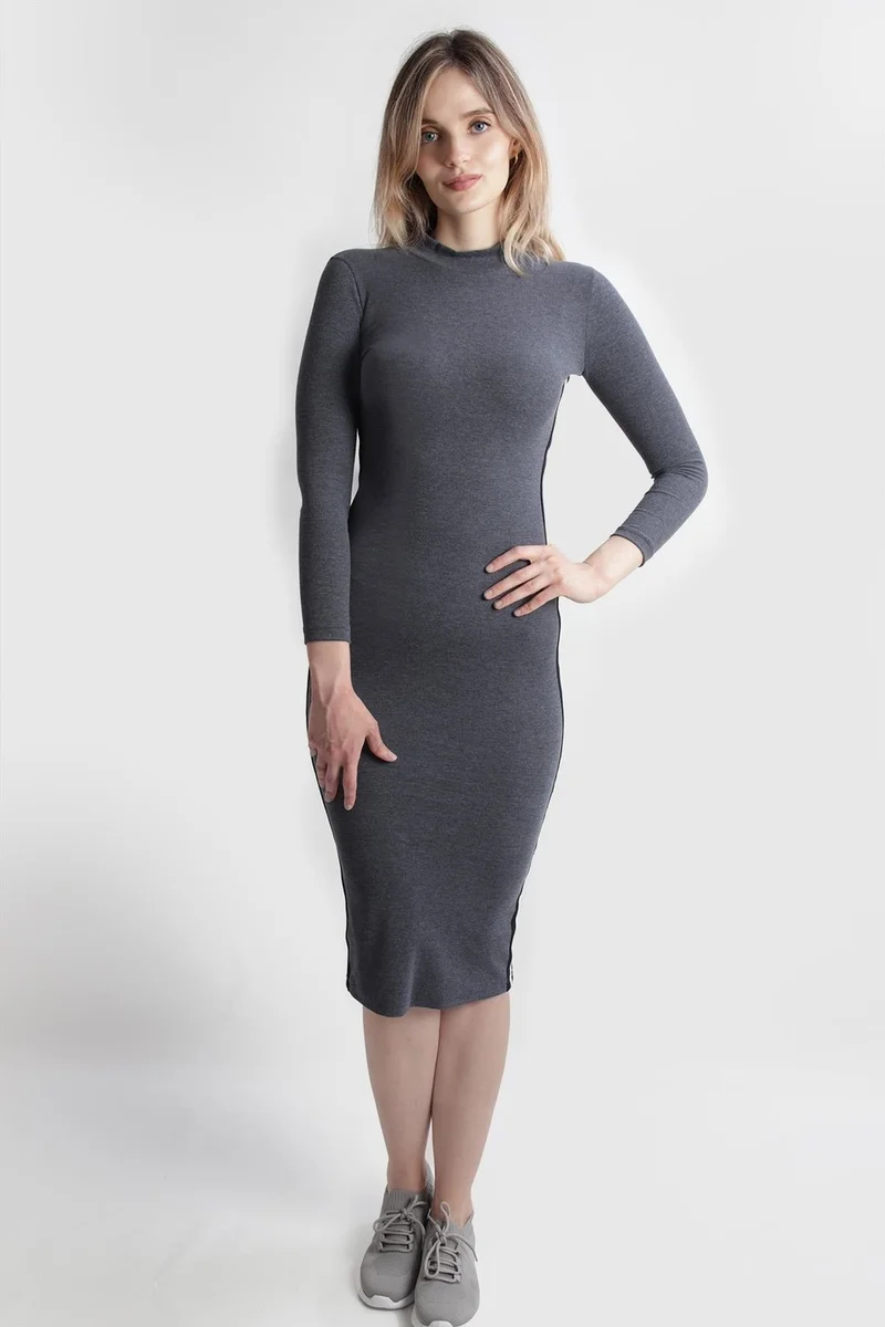 الكسندر جاردي Yani Striped Turtleneck Pencil Dress