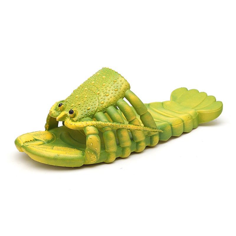 Summer Couples Kids Cartoon Lobster Slippers Dark red - Image 2
