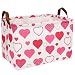 NIETEIN Cute Heart Valentines Day Basket for gifts empty Storage Basket for Kid and Baby Room Decor Pink Heart - Image 2