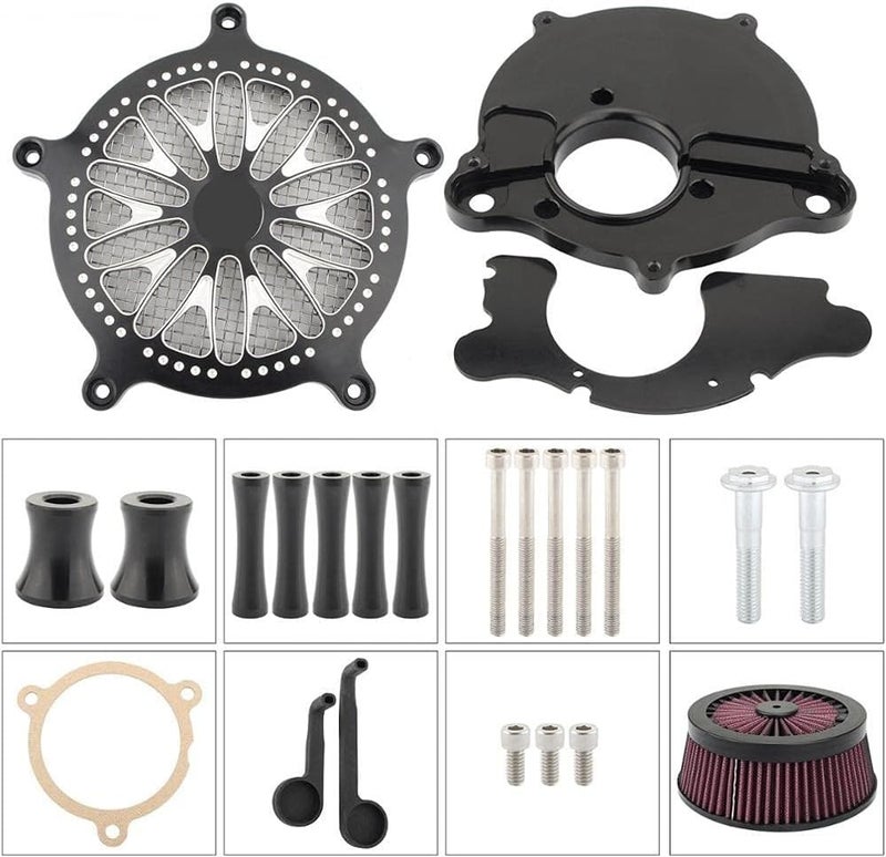 QASULER Motorcycle Air Filter Intake Cleaner Kit - Image 3