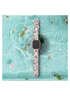 Y&D Apple Watch Transparent Cute Floral Silicone Bands, 38mm 40mm 41mm 42mm 44 mm 45mm Women Printed Fadeless Sport Band for iWatch SE Series 7 6 5 4 3 2 1  - Image 5