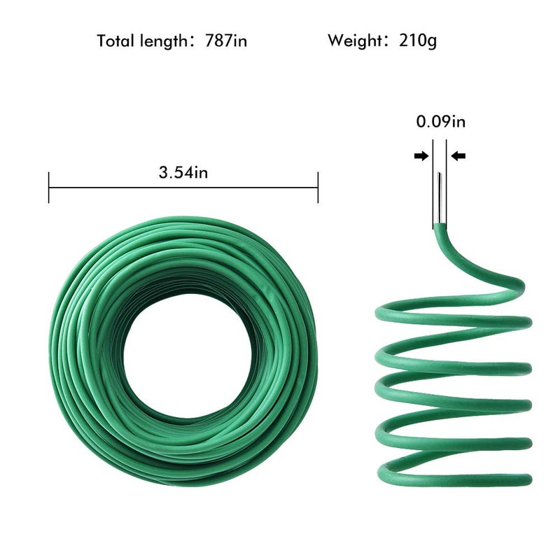 PGarden-EZ Green Soft Twist Tie Tomato Plant Tie TPR Garden Supply, for Supporting Plants and Home Organizing (65.6 feet/20 Meters) - Image 2