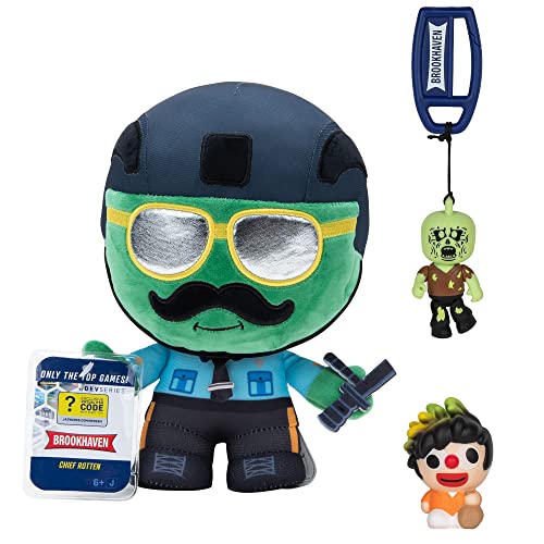 Brookhaven Collector Bundle Three Exclusive Virtual Item Codes with Chief Rotten Plush Sparkplug Squooshems and Zombie Hanger