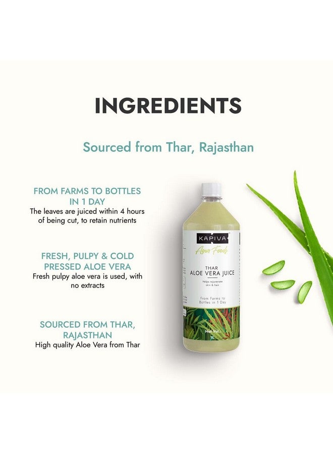Kapiva Aloe Vera Juice + Wheatgrass Juice | Ayurvedic Combo for Better Digestion, General Wellness, and Skin Care (1L+1L) - Image 2