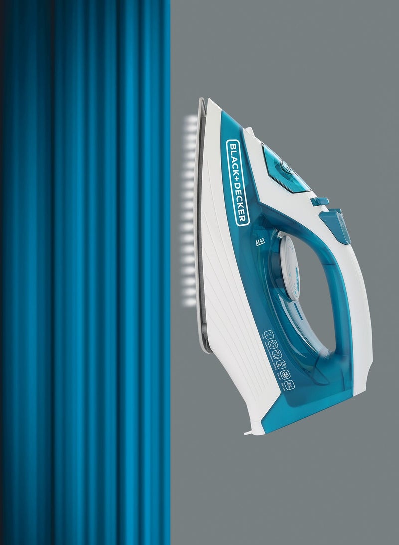 BLACK+DECKER Steam Iron With Ceramic Soleplate 250 ml 780 W X1575-B5 Blue / White - Image 5