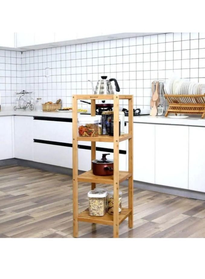 4 Tier Wooden Storage Corner Rack - Image 2