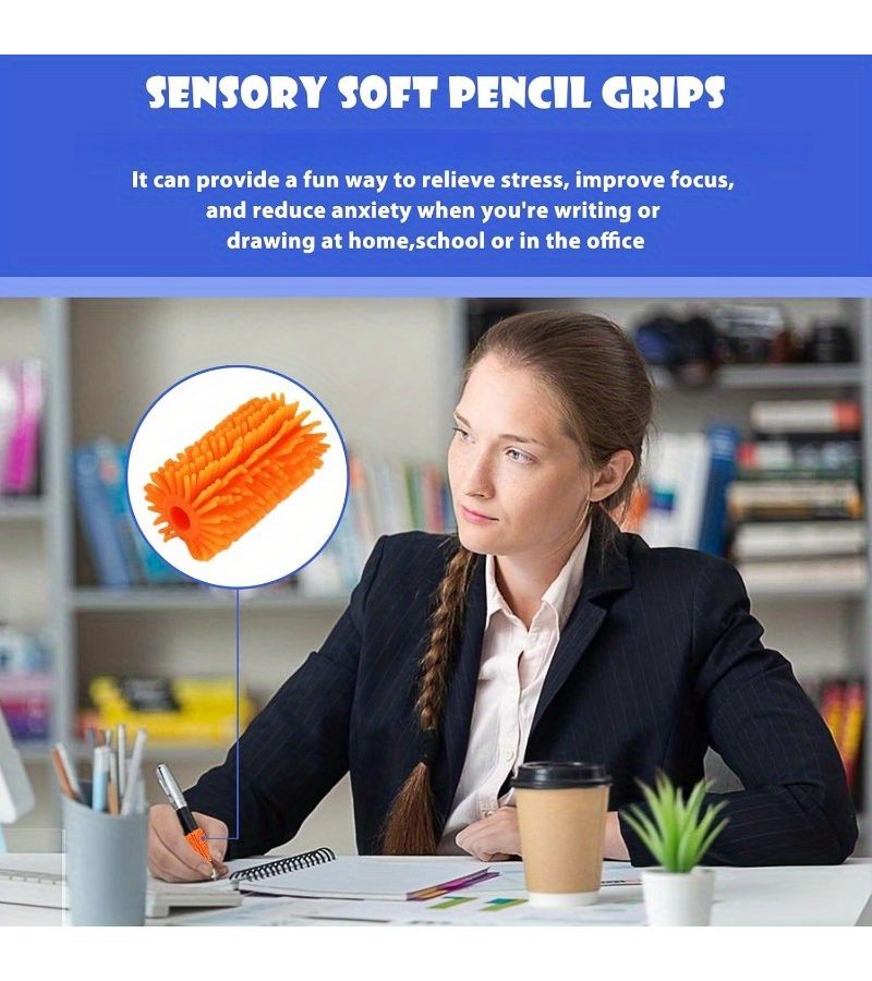 10 Pack Squeeze Toy Stress Relief Creative Prank Tool Soft Pencil Holder Colorful Cushion Stand Ergonomic Reusable Random Colors - Image 3