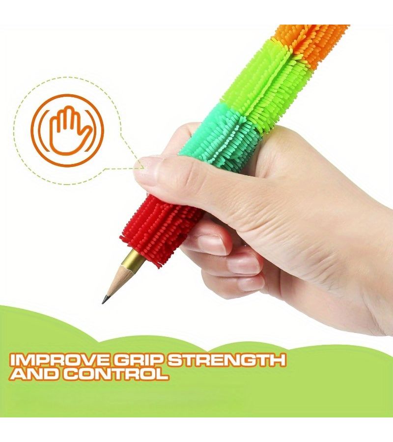 10 Pack Squeeze Toy Stress Relief Creative Prank Tool Soft Pencil Holder Colorful Cushion Stand Ergonomic Reusable Random Colors - Image 5