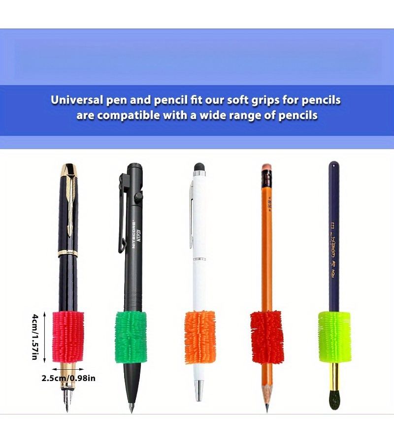 10 Pack Squeeze Toy Stress Relief Creative Prank Tool Soft Pencil Holder Colorful Cushion Stand Ergonomic Reusable Random Colors - Image 2