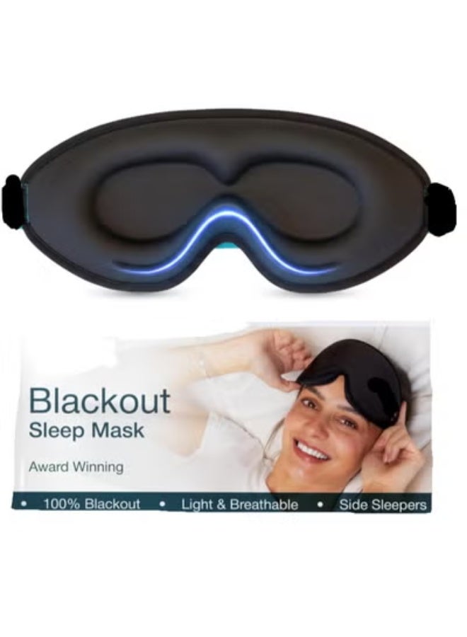 قناع النوم -3D التعتيم قناع العين للنساء والرجال، النوم الجانبي، عدم وجود ضغط رغاوي الذاكرة صديقة للرموش، التنفس، مساعدة النوم للسفر، مناوبة العمل، تخفيف الحساسية الخفيفة - Image 1