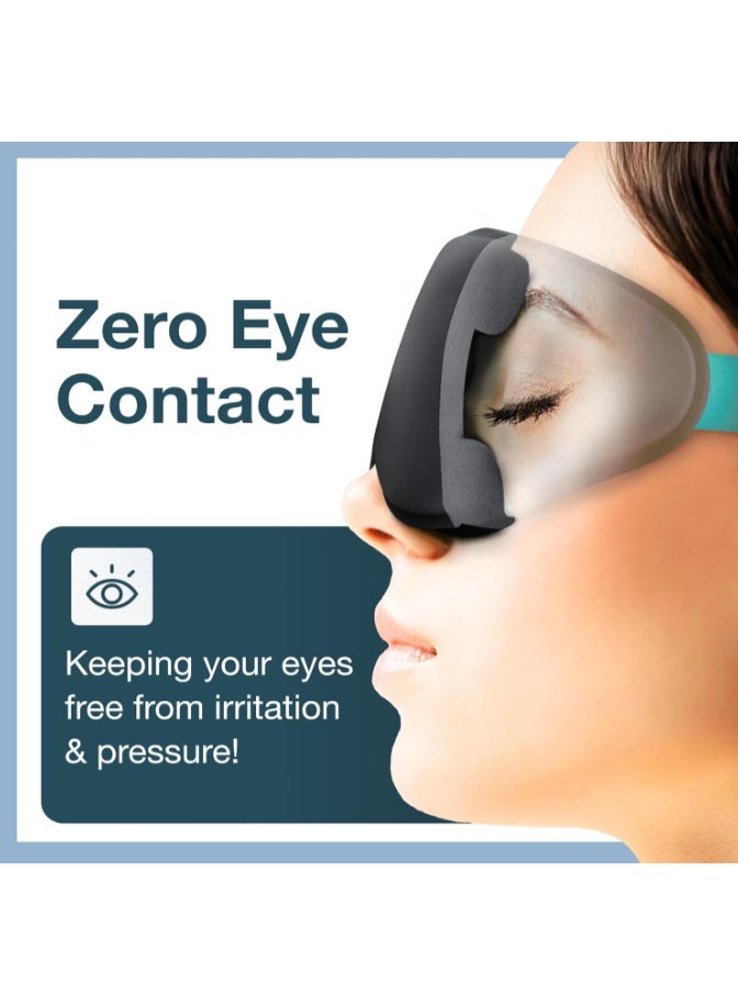 قناع النوم -3D التعتيم قناع العين للنساء والرجال، النوم الجانبي، عدم وجود ضغط رغاوي الذاكرة صديقة للرموش، التنفس، مساعدة النوم للسفر، مناوبة العمل، تخفيف الحساسية الخفيفة - Image 4