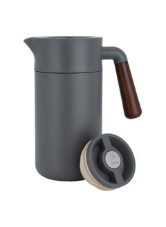 Alsaif Gallery Thermos Dark Gray With Wooden Handle 1.2L  - Image 2