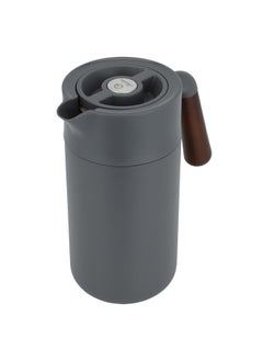 Alsaif Gallery Thermos Dark Gray With Wooden Handle 1.2L  - Image 1