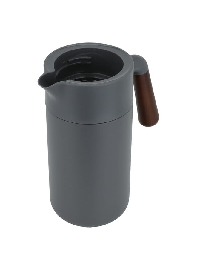 Alsaif Gallery Thermos Dark Gray With Wooden Handle 1.2L  - Image 3