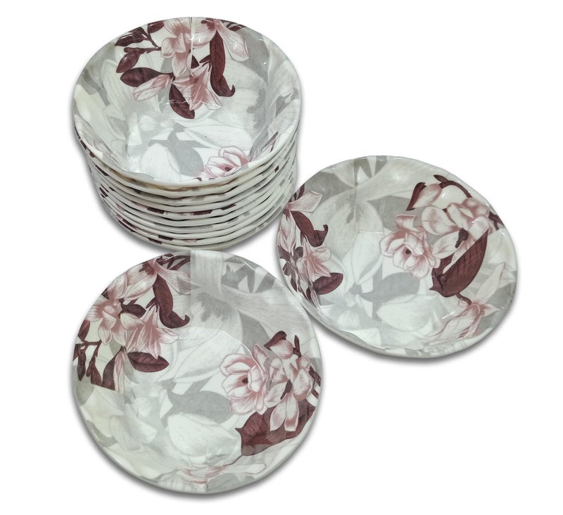 BHOJANWARE Melamine Small Vegetable Serving Bowl Set of 12 Stylish, Durable, and Ideal for Everyday Use - Image 5