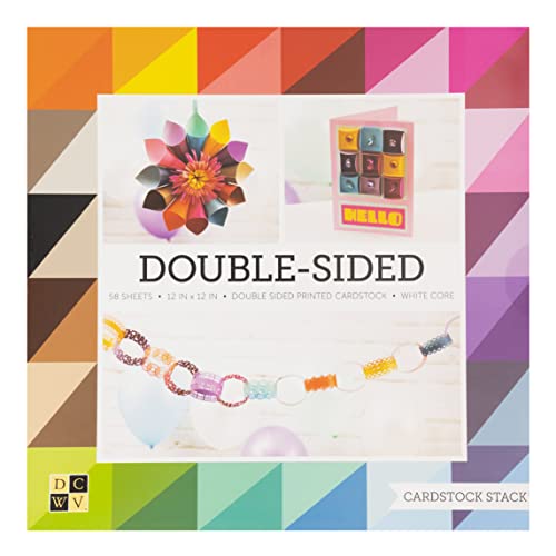 DCWV Double Sided Cardstock Paper -12x12 Multi Colored Cardstock for Scrapbooking, Crafting, and Card Making - 58 Sheets, White Core - Image 2