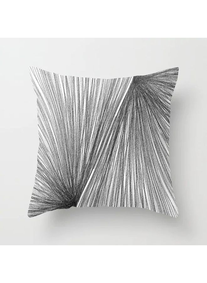 NIBEMINENT Square Shaped Cushion Cover Grey/White