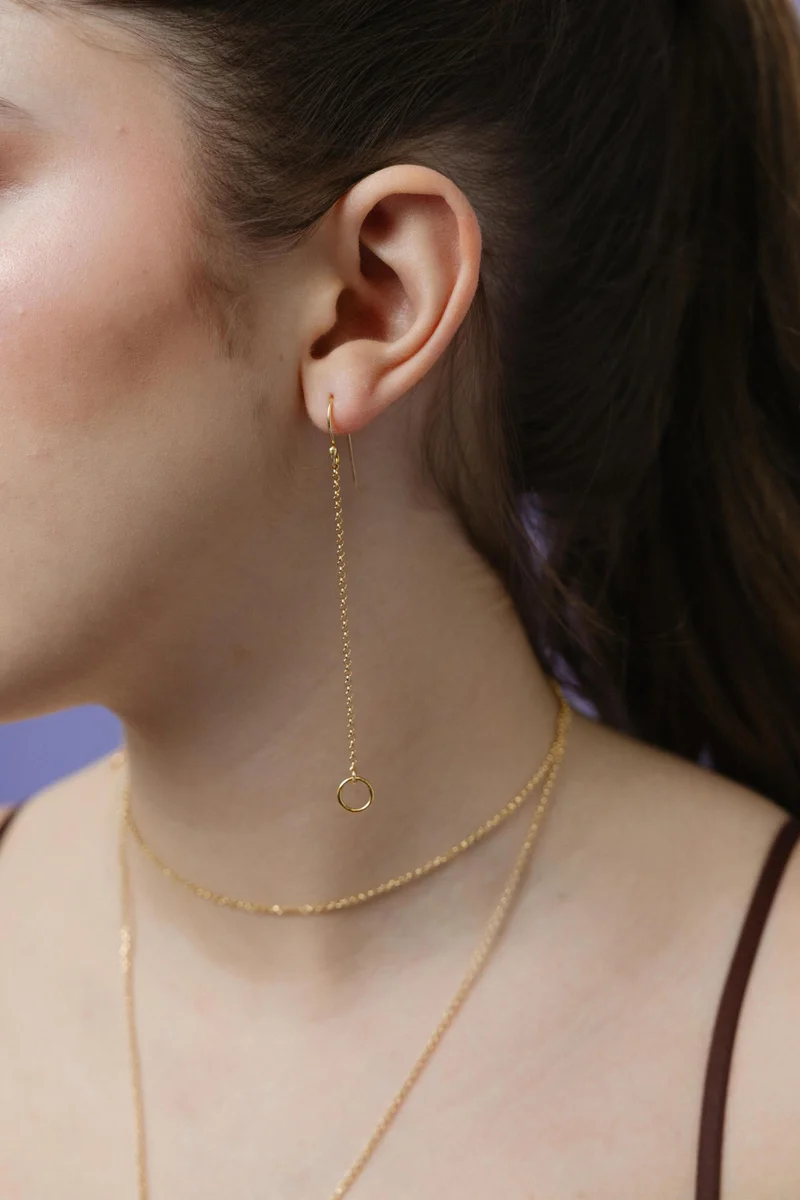 Guendalina Silver Yellow Gold Plated Earrings with Semi Precious Stones