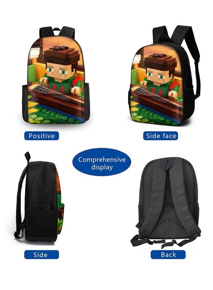 The latest universal cartoon new three-piece schoolbag (for students, teenagers, children) - 1019 - Image 3