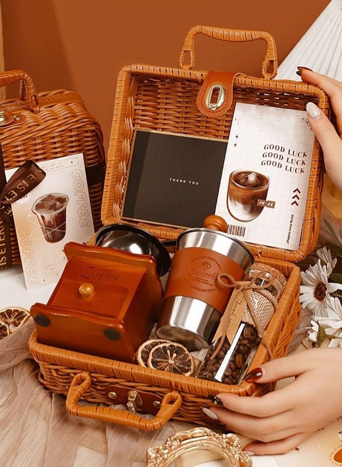MissTiara Coffee Maker Gift Basket Set With Portable Hand-held Gift Box, Hand Brewing Coffee Accessories Kit  Gift for Coffee Lovers, Birthday gift Wedding, Party Souvenir - Image 2