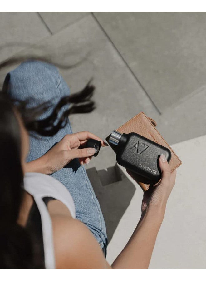 memobottle SLIM STAINLESS STEEL (BLACK) | 20 oz / 600 ml | Durable, Leak-Proof, Premium Water Bottle | BPA-free| Ideal for Modern Lifestyle, Gym Workouts & Travel - Image 2