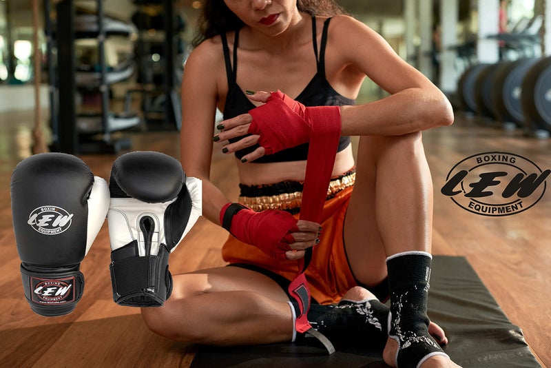 LEW Black Pre Molded Boxing Competition| Training| MMA| Kickboxing | Muay Thai Gloves for Bags & Training Boxing Gloves - Image 5