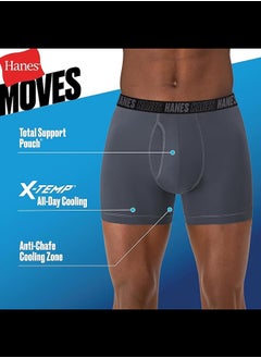 Hanes MNSBB3 Boxer Brief Mens Hanes P3 MRL Moves Nylon Spandex  - Image 3