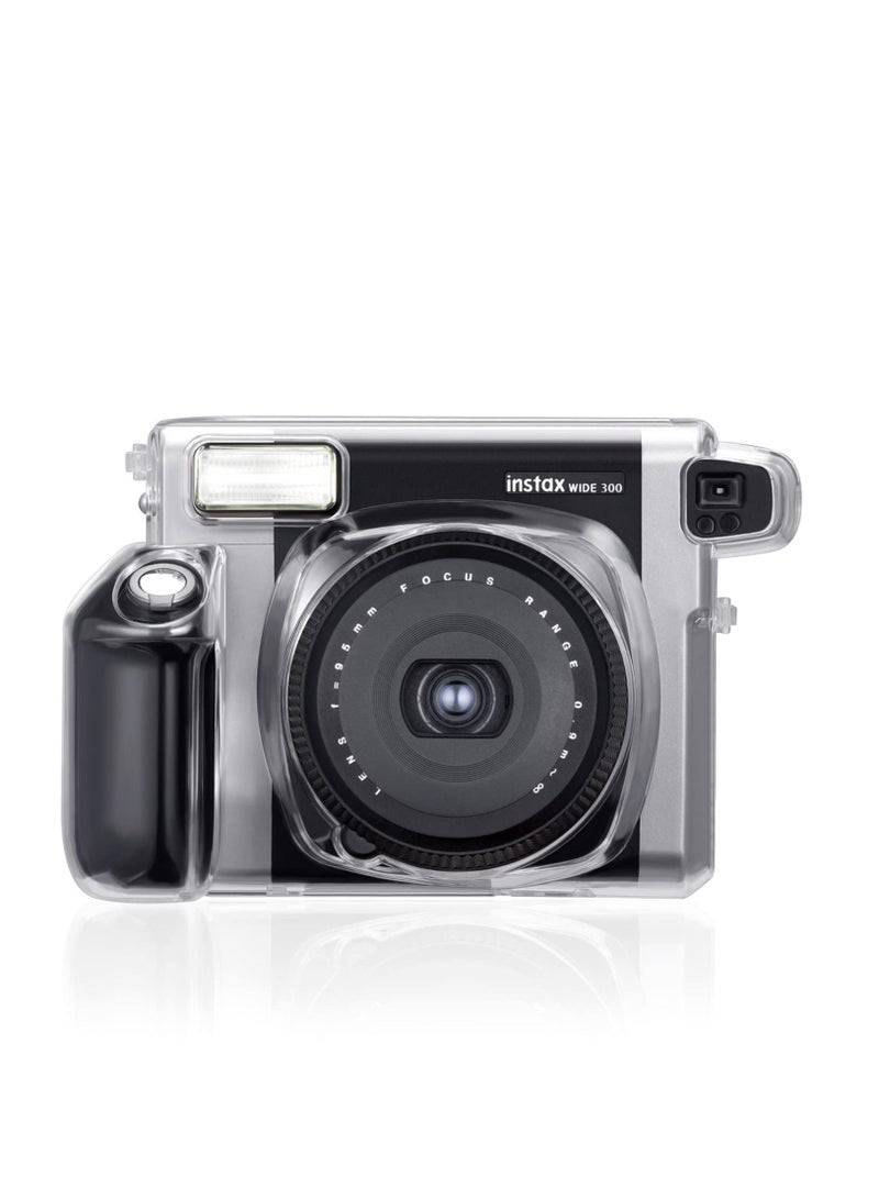 Protective Case Compatible with Fujifilm Instax Mini Wide300 Instant Film Camera/Crystal Hard Shell PVC Protective Cover Carrying Cover/with Adjustable Shoulder Strap -Clear  - Image 1