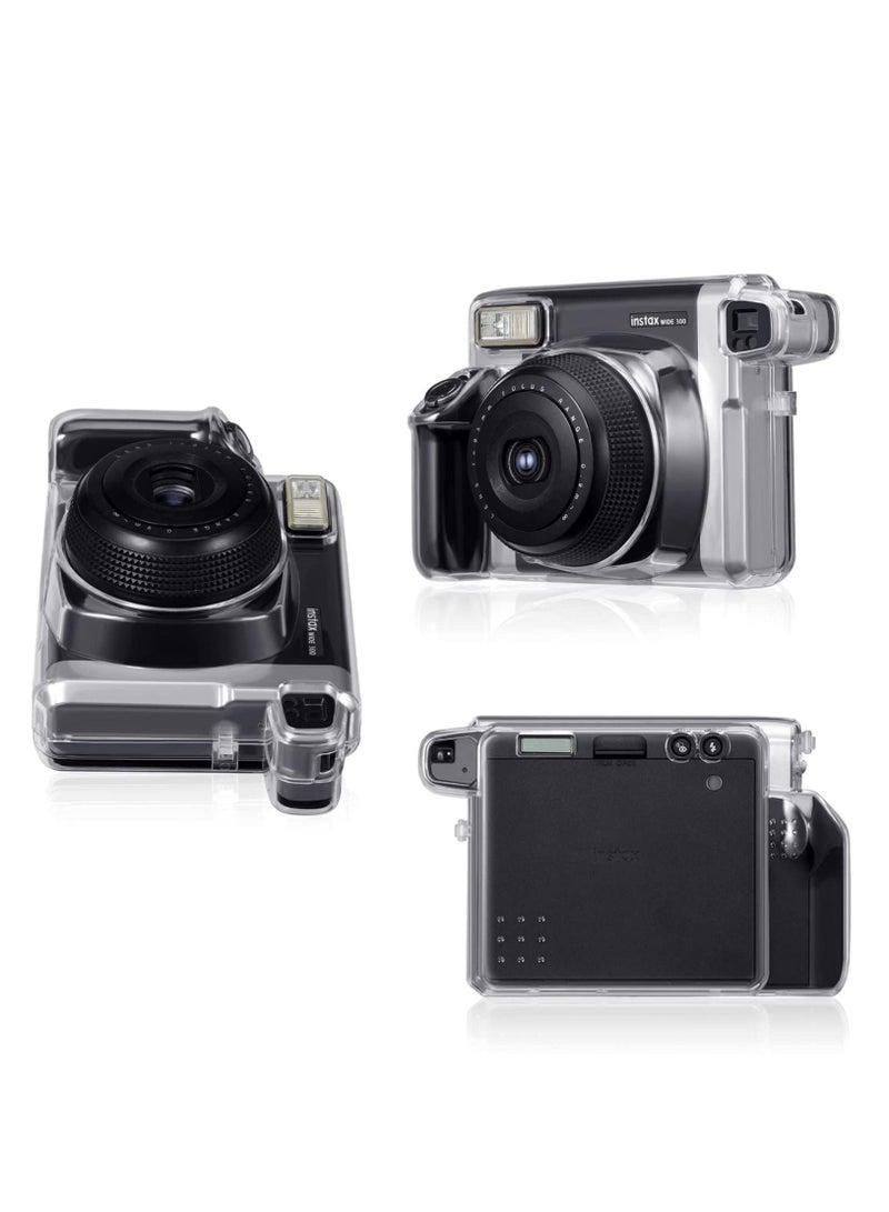 Protective Case Compatible with Fujifilm Instax Mini Wide300 Instant Film Camera/Crystal Hard Shell PVC Protective Cover Carrying Cover/with Adjustable Shoulder Strap -Clear  - Image 3
