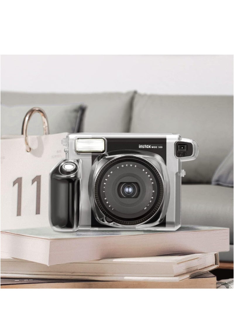 Protective Case Compatible with Fujifilm Instax Mini Wide300 Instant Film Camera/Crystal Hard Shell PVC Protective Cover Carrying Cover/with Adjustable Shoulder Strap -Clear  - Image 5