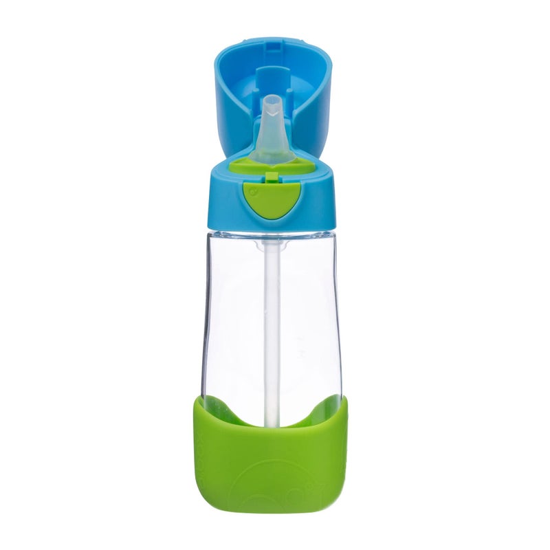 b.box Kids Water Bottle - Tritan Toddler Drink Bottle with Straw for School, Daycare, Travel w/Easy-Grip Triangular Design, Leak Proof Lid & Handle, BPA Free, Dishwasher Safe (Ocean Breeze) - Image 4