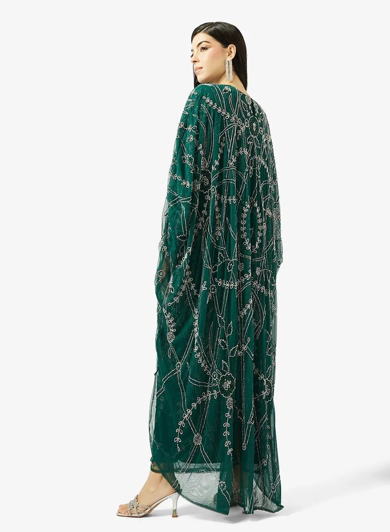 Maryisa  Cape Sleeve Maxi Dress for Women | Best Price UAE