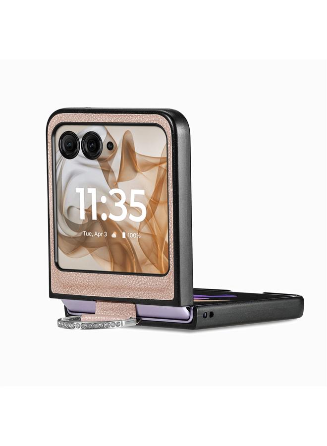 اس-توب جراب لهاتف موتورولا رازر 50، مصنوع من الجلد الملمس الليتشي، قابل للطي - Image 4