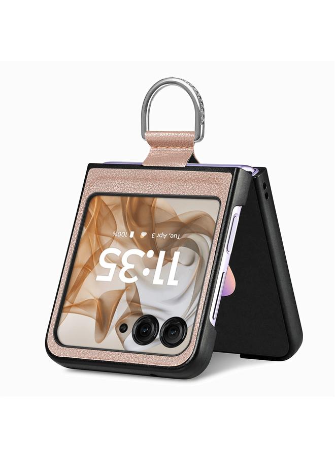 اس-توب جراب لهاتف موتورولا رازر 50، مصنوع من الجلد الملمس الليتشي، قابل للطي - Image 3