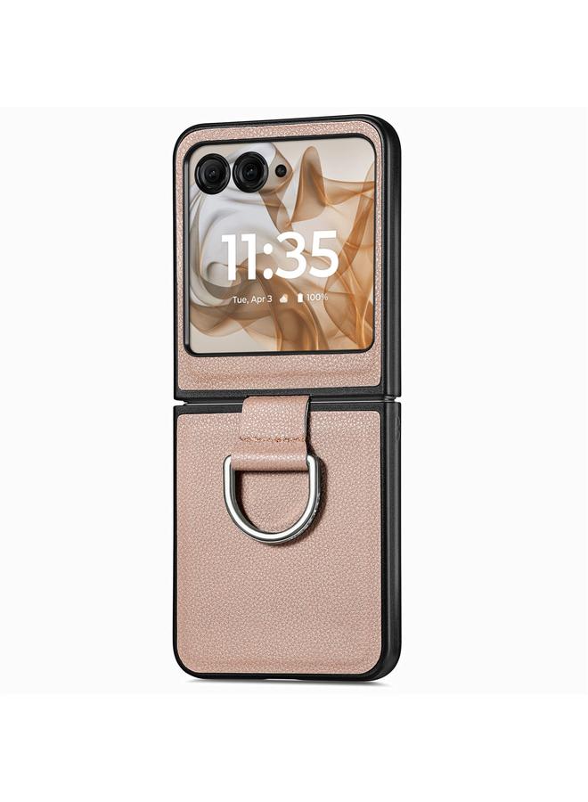 اس-توب جراب لهاتف موتورولا رازر 50، مصنوع من الجلد الملمس الليتشي، قابل للطي - Image 1