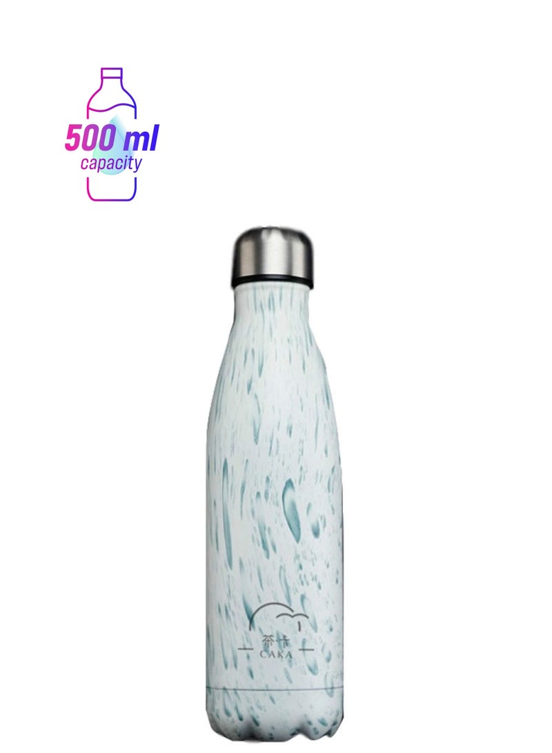 NIBEMINENT New Vacuum Stainless Steel Water Bottle White 500ml