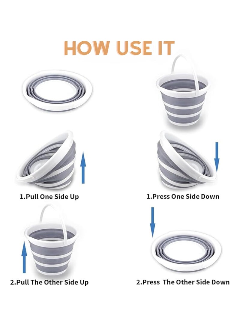 Collapsible Plastic Bucket 5L(1.32 Gallon) - Image 3