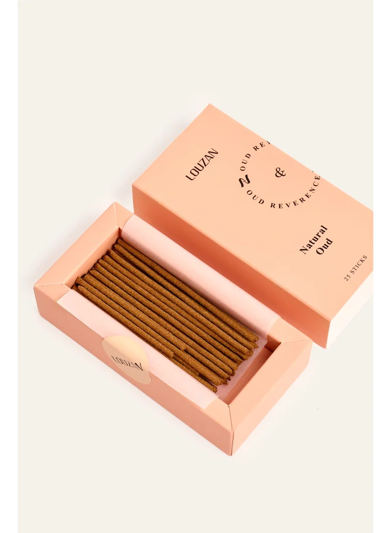 Louzan Louzan Agarwood Oud Incense Sticks 25 Pieces | Rich Woody Fragrance for Home, Relaxation & Ambiance