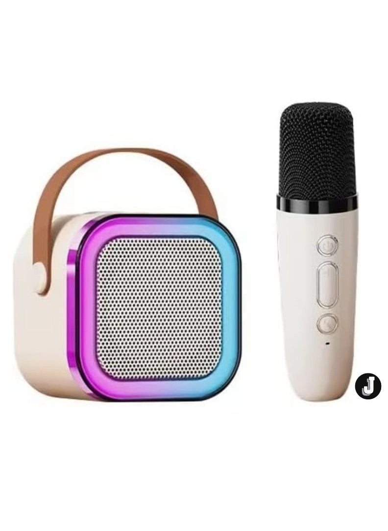 JAJEEK "New Kids Karaoke Machine – Portable Bluetooth Speaker with Wireless Microphone, Pre-Loaded Songs, RGB LED Lights, and Music Player. Perfect for Boys and Girls Aged 3-10, Ideal for Family Fun, Parties, and Home Entertainment." - Image 1