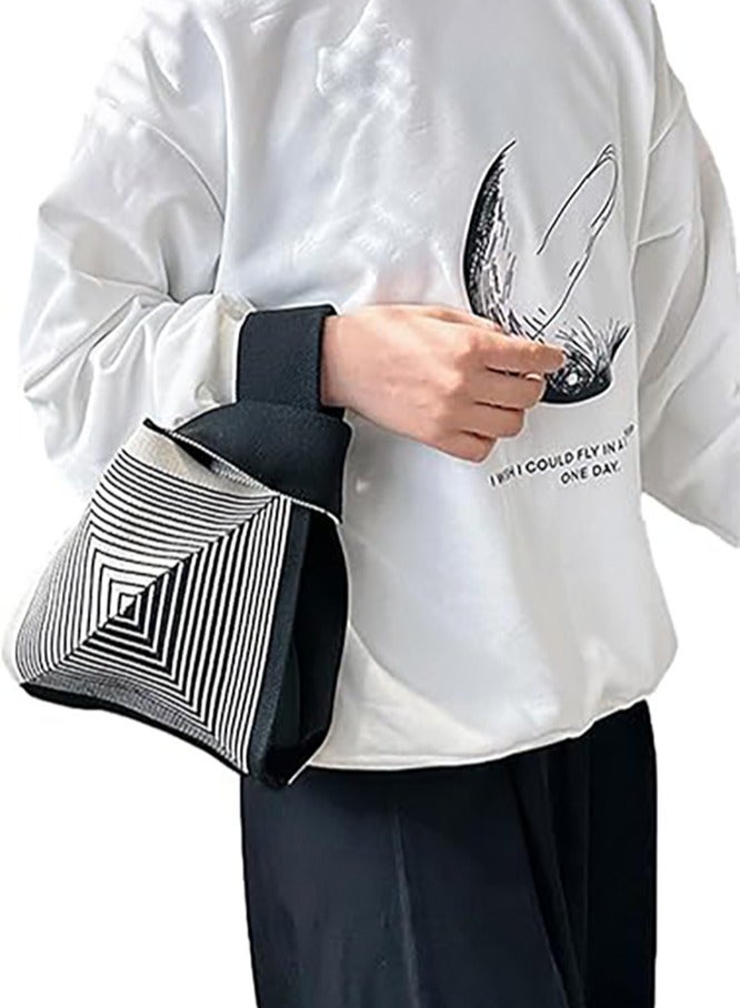 Wrist Handbag for Women Wristlet Handbag Sleeve Knot Pouch Portable Purse Tote Gift Bag  - Image 2