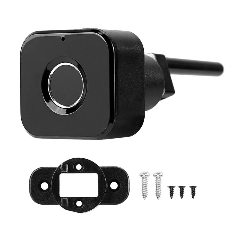 Smart Digital Fingerprint Drawer Lock Rechargeable ABS Stainless Steel Black 20 User Capacity - Image 4