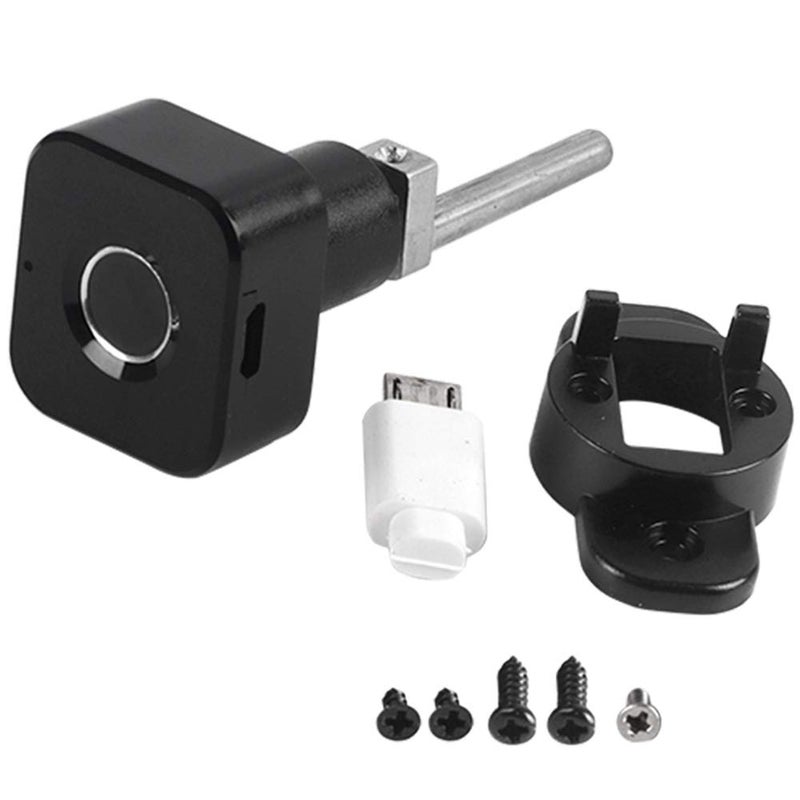 Smart Digital Fingerprint Drawer Lock Rechargeable ABS Stainless Steel Black 20 User Capacity - Image 5
