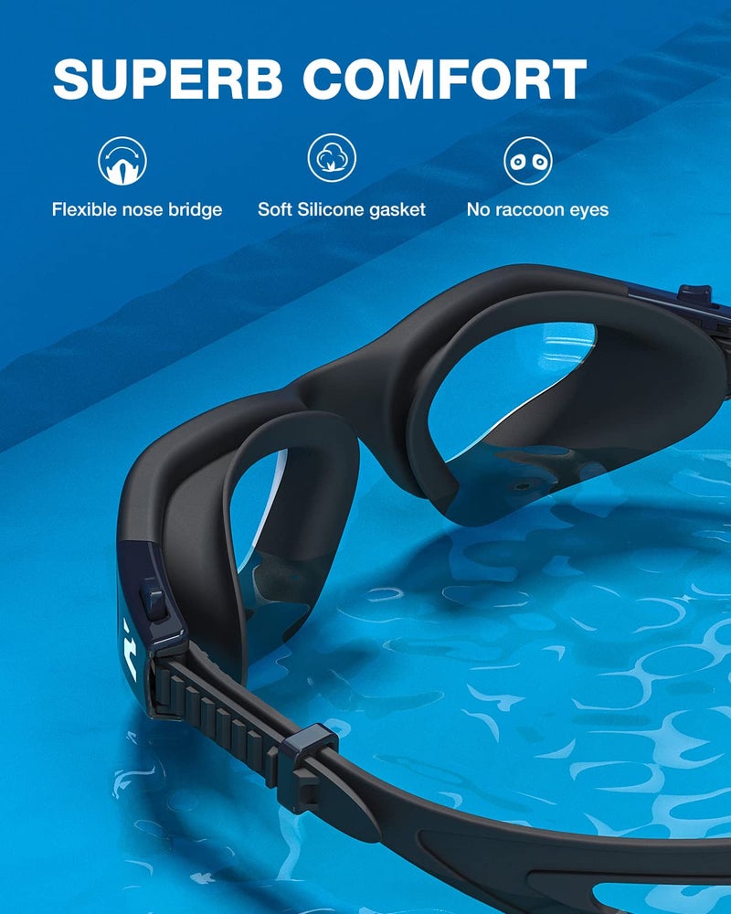 ZIONOR Swim Goggles, G1 SE Swimming Goggles Anti-Fog for Adult Men Women - Image 4