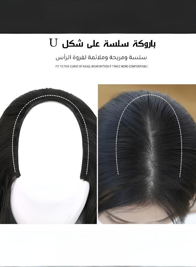 Seamless Wavy One-Piece U-Shaped 5-Clip Hair Extension for Women - Image 4
