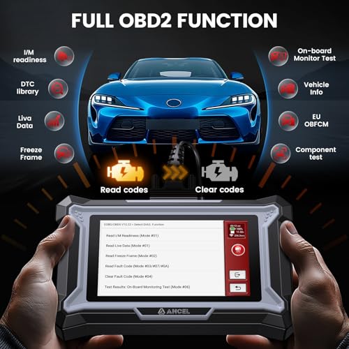 ANCEL DS100 OBD2 Scanner - ABS, SRS, Transmission & Check Engine Code Reader with 7 Reset, Oil/Brake/BMS/SAS/ETS Reset, ABS Auto Bleeding, Gear Learning, Lifetime Free Update, Online Customer Service - Image 4