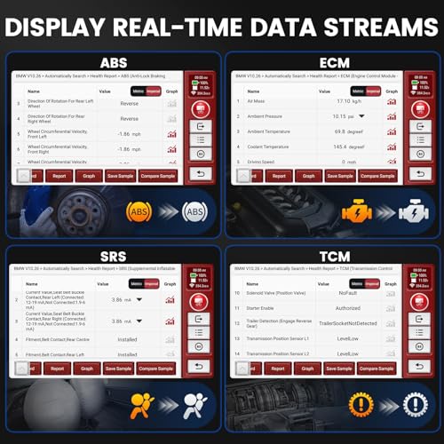 ANCEL DS100 OBD2 Scanner - ABS, SRS, Transmission & Check Engine Code Reader with 7 Reset, Oil/Brake/BMS/SAS/ETS Reset, ABS Auto Bleeding, Gear Learning, Lifetime Free Update, Online Customer Service - Image 5